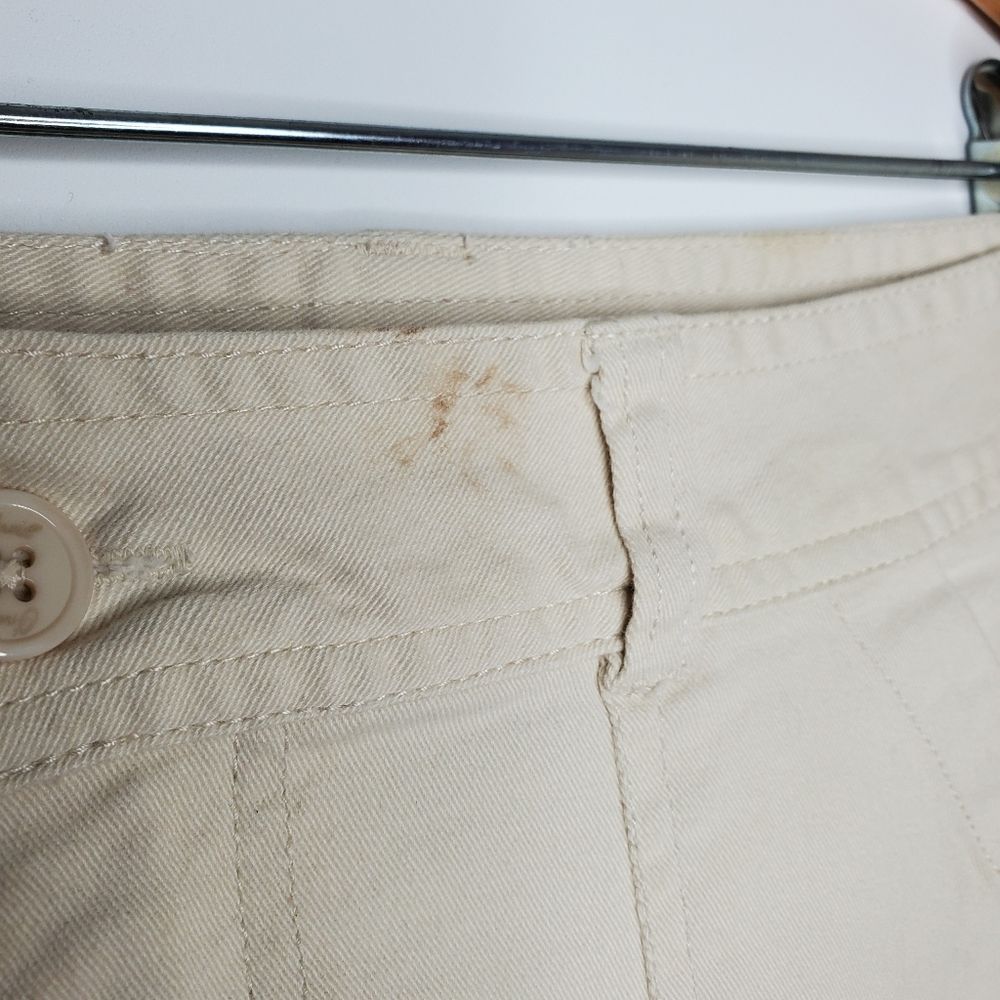 Vintage 00s Y2K O'Neil Super Short Mini Micro Low Rise Khaki Cargo Skirt Size S - Picture 5 of 6